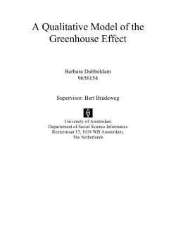 A Qualitative Model of the Greenhouse Effect
