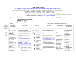 Curriculum Mapping - Lehigh University