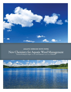 New Chemistry for Aquatic Weed Management New