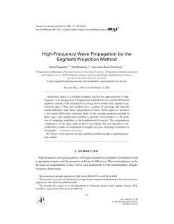 High-Frequency Wave Propagation by the Segment