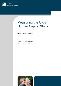 Measuring the UK`s Human Capital Stock