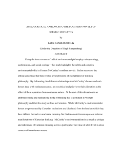 AN ECOCRITICAL APPROACH TO THE SOUTHERN NOVELS OF