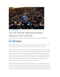 Are You with Me? Measuring Student Attention in the Classroom