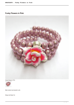 BRACELETS : Funky Flowers in Pink