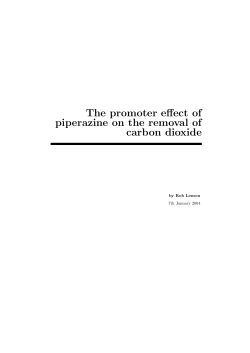 The promoter effect of piperazine on the removal of