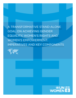 a transformative stand-alone goal on achieving gender equality