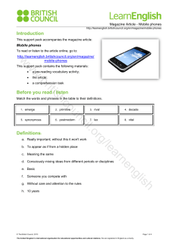 Print the article and do the activity on paper