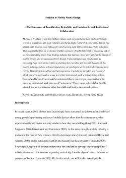 Fashion in Mobile Phone Design