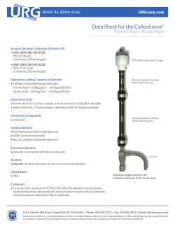 Collection of Formic and Acetic Acid