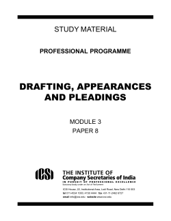 drafting, appearances and pleadings