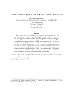 Choice of Sample Split in Out-of
