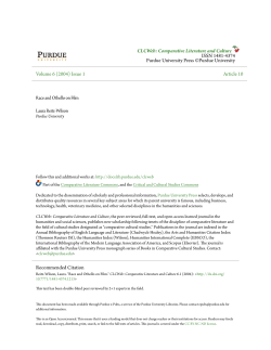 Race and Othello on Film - Purdue e-Pubs