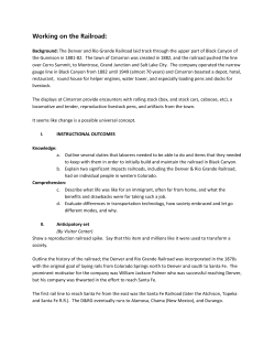 Railroad Outline for American History