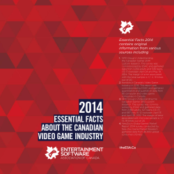 ESSENTIAL FACTS ABOUT THE CANADIAN VIDEO GAME