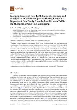 Leaching Process of Rare Earth Elements, Gallium and Niobium in a