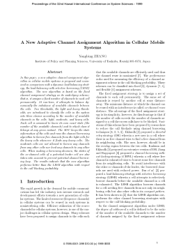 A New Adaptive Channel Assignment Algorithm in Cellular Mobile