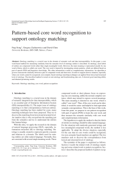 Pattern-based core word recognition to support ontology