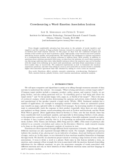 Crowdsourcing a Word&ndash;Emotion Association