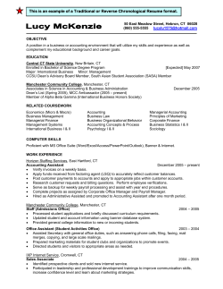 This is an example of a Traditional or Reverse Chronological