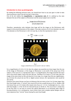 Introduction to close-up photography