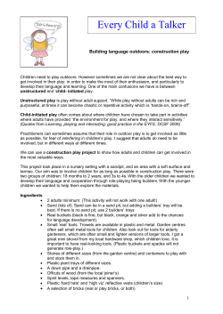 Developing language through construction play