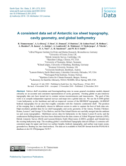 A consistent data set of Antarctic ice sheet topography