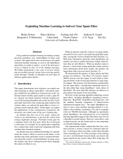 Exploiting Machine Learning to Subvert Your Spam Filter