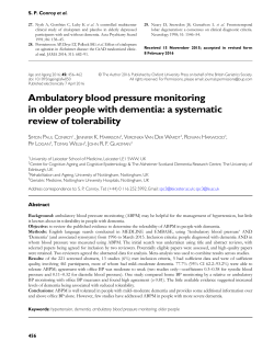 Ambulatory blood pressure monitoring in older
