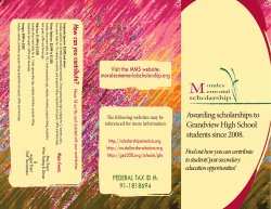 MMS Brochure - Morales Memorial Scholarship