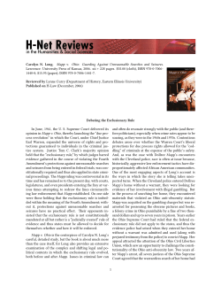 Debating the Exclusionary Rule - H-Net