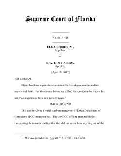 SC14-418 Elijah Brookins v. State of Florida
