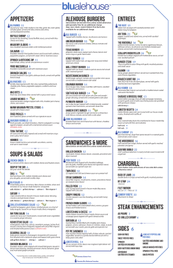 ENTREES CHARGRILL STEAK ENHANCEMENTS SIDES 6