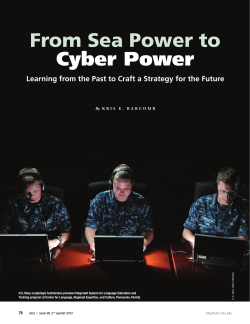 From Sea Power to Cyber Power: Learning from the