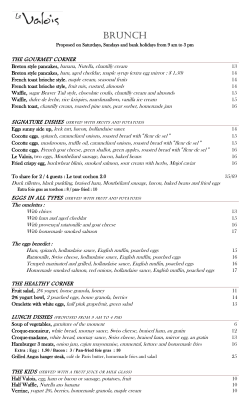 brunch - Le Valois