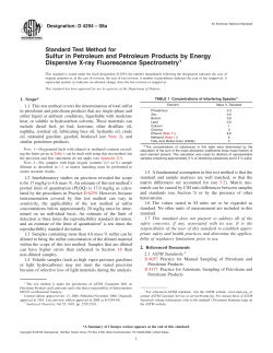 Sulfur in Petroleum and Petroleum Products by Energy Dispersive X