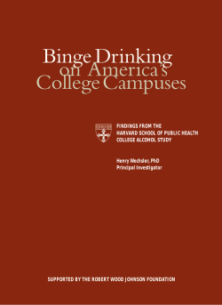 Binge Drinking on America`s CollegeCampuses