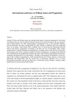 Pragmatism is often defined as a method rather than a doctrine, and