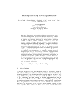 Finding instability in biological models