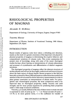 Rheological Properties of Magmas