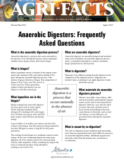 Anaerobic Digesters: Frequently Asked Questions