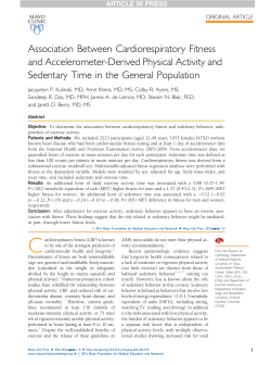 Association Between Cardiorespiratory Fitness and Accelerometer
