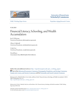 Financial Literacy, Schooling, and Wealth Accumulation