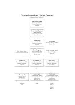 Chain of Command and Principal Characters