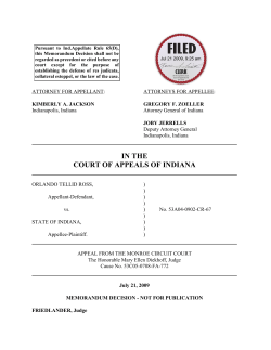 Orlando Tellid Ross v. State of Indiana