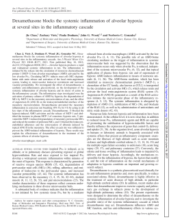 Dexamethasone blocks the systemic inflammation of - AJP