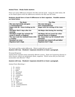 Animal Farm Study Guide – Answers