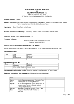 20120216 CUSC Meeting - Country United Soccer Club Inc