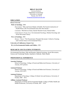 Mayer CV13 - School of Sociology