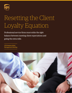 Resetting the Client Loyalty Equation