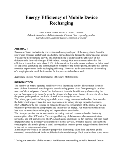 Energy Efficiency of Mobile Device Recharging